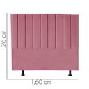 Ver imagem 2 de Cabeceira Estofada Queen 160cm Cora Suede Rosa - D a Decor