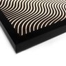 Quadro Decorativo em Madeira Optical Linhas Ondas - 30x30cm (Moldura caixa em laca preta) - Arte Man - 2