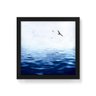 Quadro Decorativo Oceano Passáro - 30x30cm (Moldura caixa em laca preta) - Arte Maníacos - 1