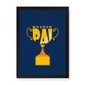 Quadro Decorativo Pai Troféu - 23x16,25cm (Moldura em laca preta) - Arte Maníacos - 1