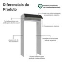Ver imagem 3 de Porta-Geladeira 103 cm 1 Porta Basculante Branco/Preto Lux Madesa Branco/Preto