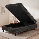 Ver imagem 4 de Cama Box Casal Conjugada c/ Baú 138x188 Udine Marrom