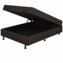 Ver imagem 2 de Cama Box Casal Conjugada c/ Baú 138x188 Udine Marrom