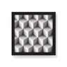 Quadro Decorativo Optical 3D - 50x50cm (Moldura em laca preta) - Arte Maníacos - 1