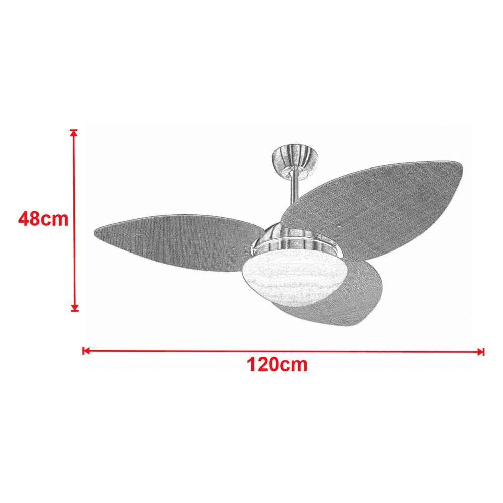 Ventilador de Teto Volare Cobre Vd42 Dunamis S3 Rádica 3 Pás Freijó - 127V - 3