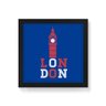 Quadro Decorativo London Big Ben - 50x50cm (Moldura em laca preta) - Arte Maníacos - 1