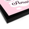 Quadro Decorativo Nosso Amor Fundo Rosa - 23x16,25cm (Moldura caixa em laca preta) - Arte Maníacos - 2
