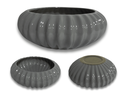 Ver imagem 1 de Vaso Ikebana Arranjos Flores e Plantas Linha Ammonite Luxo:cinza