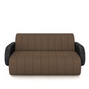Ver imagem 5 de Sofá Decorativo Living Sala de Estar Bornéu 148cm Pés de Madeira Pu/veludo Preto/marrom G33 - Gran B