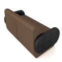 Ver imagem 7 de Sofá Decorativo Living Sala de Estar Bornéu 148cm Pés de Madeira Pu/veludo Preto/marrom G33 - Gran B