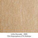 Ver imagem 5 de Sofá 3 Lugares 2,20m Estofado em Linho Dourado com Pés Metálicos - Living Lucadi Home
