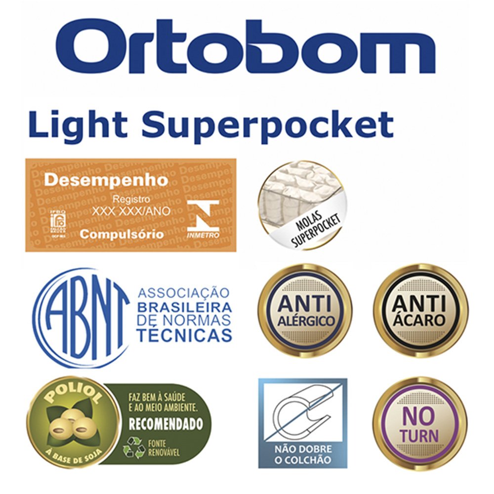 Colchão King Ortobom Super Light Superpocket Molas Superpocket 25x193x203 - 7