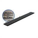 Ver imagem 2 de 1 Prateleira Preta 90X10 Com Suporte Flutuante Mdf Organizadora Decoração Cozinha Quarto Banheiro