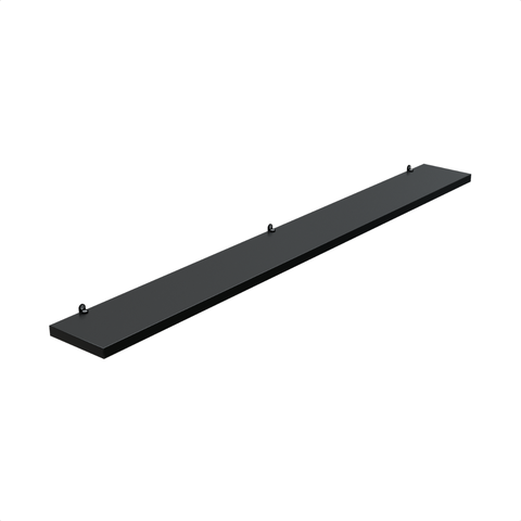 1 Prateleira Preta 90X10 Com Suporte Flutuante Mdf  Organizadora Decoração Cozinha Quarto Banheiro