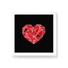 Quadro Decorativo Coração Geométrico - 30x30cm (Moldura em laca branca) - Arte Maníacos - 1