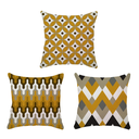 Ver imagem 1 de Kit 3 Capas de Almofadas Zigg Mostarda