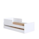 Ver imagem 2 de Cama Infantil com Cama Auxiliar Proteção Lateral MDP Branco Completa Móveis