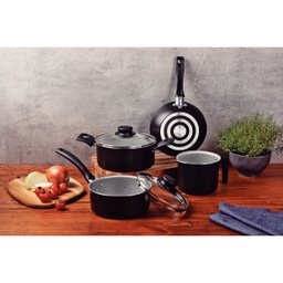 Jogo de Panelas Tramontina Turim 4 Peças em Alumínio Antiaderente Starflon Max Preto - 2