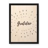 Quadro Decorativo em Madeira Gratidão - 32,5x23cm (Moldura caixa em laca preta) - Arte Maníacos - 1