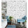 Papel De Parede Rede Social Para Sala Quarto Branco Preto - 4