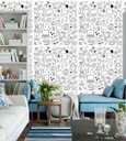 Ver imagem 4 de Papel De Parede Rede Social Para Sala Quarto Branco Preto