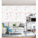 Ver imagem 2 de Papel De Parede Para Quarto Sala Estrelas Rosa Cinza Branco