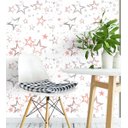 Ver imagem 3 de Papel De Parede Para Quarto Sala Estrelas Rosa Cinza Branco