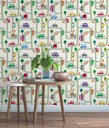 Ver imagem 4 de Papel De Parede Para Quarto De Criança Infantil Cor Branco Com Detalhes Colorido