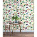 Ver imagem 4 de Papel De Parede Para Quarto De Criança Infantil Cor Branco Com Detalhes Colorido