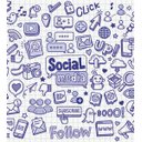 Ver imagem 1 de Papel De Parede Para Sala Quarto Social Media Tons De Azul E Cinza
