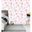 Ver imagem 3 de Papel De Parede Filtro Dos Sonhos Beija Flor Branco Com Tons De Rosa E Verde Para Quarto Sala
