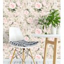 Ver imagem 3 de Papel De Parede Flores Em Tons De Rosa Claro Com Detalhes Verde Para Sala Quarto