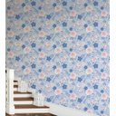 Ver imagem 4 de Papel De Parede Para Sala Quarto Em Tons De Azul E Rosa