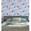 Ver imagem 3 de Papel De Parede Para Sala Quarto Em Tons De Azul E Rosa
