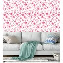 Ver imagem 2 de Papel De Parede Com Fundo Rosa Desenho De Flores Na Cor Rosa Para Sala Quarto