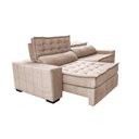 Ver imagem 7 de Sofá Retrátil e Reclinável 2,75m Cama inBox Big Puffer com SoftGel D40 Velupluma Bege