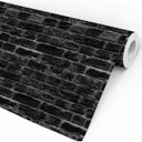 Ver imagem 3 de Papel De Parede Efeito Tijolinho Preto Para Sala Quarto