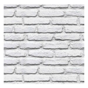 Papel De Parede Para Sala Quarto Com Efeito Tijolinho Branco