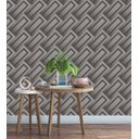 Ver imagem 3 de Papel De Parede Geometrico Com Efeito 3D Tons De Cinza Preto Para Quarto Sala