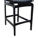 Ver imagem 5 de Banqueta Alta Bistrô Apollo Encosto Telinha Natural e Assento Anatômico - Preto Estofado Corano