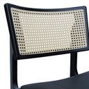 Ver imagem 3 de Banqueta Alta Bistrô Apollo Encosto Telinha Natural e Assento Anatômico - Preto Estofado Corano