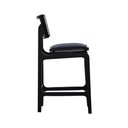 Ver imagem 7 de Banqueta Alta Bistrô Apollo Encosto Telinha Natural e Assento Anatômico - Preto Estofado Corano