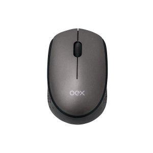 Mouse sem Fio 1200 DPI COSY OEX MS409 Cinza e Preto
