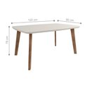 Ver imagem 3 de Mesa de Jantar 4 Lugares 1,20x0,90 Toulon Oblongo Off White