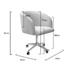 Ver imagem 4 de Poltrona Atenas Base Giratória com Rodinhas Cor:Veludo Cinza 220