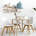 Ver imagem 5 de Cadeira Saarinen Leda Polipropileno Branca Base Wood com Almofada