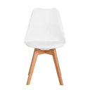Ver imagem 2 de Cadeira Saarinen Leda Polipropileno Branca Base Wood com Almofada