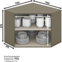 Ver imagem 4 de Armário De Cozinha Canto Oblíquo 02 Portas évelin Henn Duna Cristal
