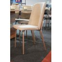 Ver imagem 3 de Kit 6 Cadeiras de Jantar em Linho e Courino Off White