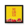 Quadro Decorativo Melância Realista - 30x30cm (Moldura caixa em laca preta) - Arte Maníacos - 1